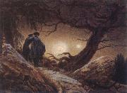 Caspar David Friedrich, Two Men Looking at the Moon